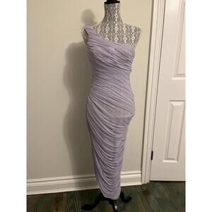 Aritzia mesh gathered dress size 8 lilac